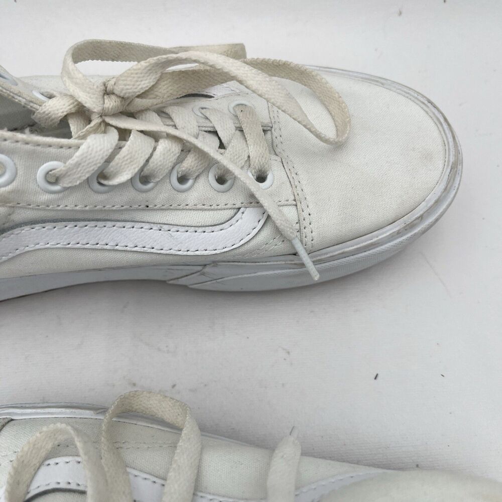 Vans Old Skool Stacked White Platform Sneakers Womens size 8.5 / Mens 7 Shoes - Picture 14 of 16
